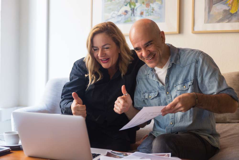 Couple getting approvals online