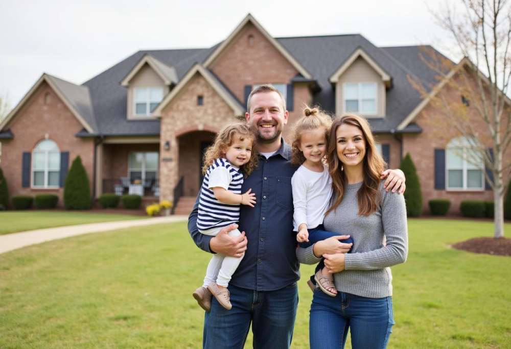 Smiling family enjoying life near Bentonville & Centerton homes