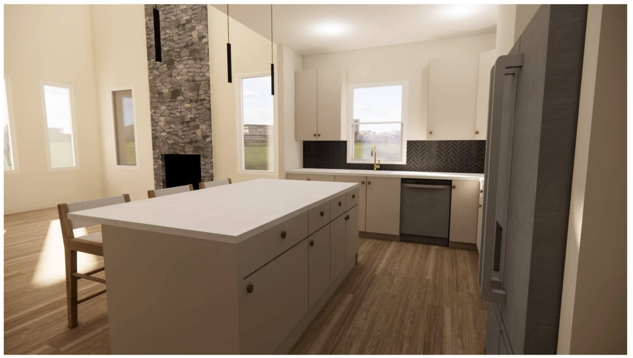 Moonridge II kitchen in residential homes Centerton & Bentonville