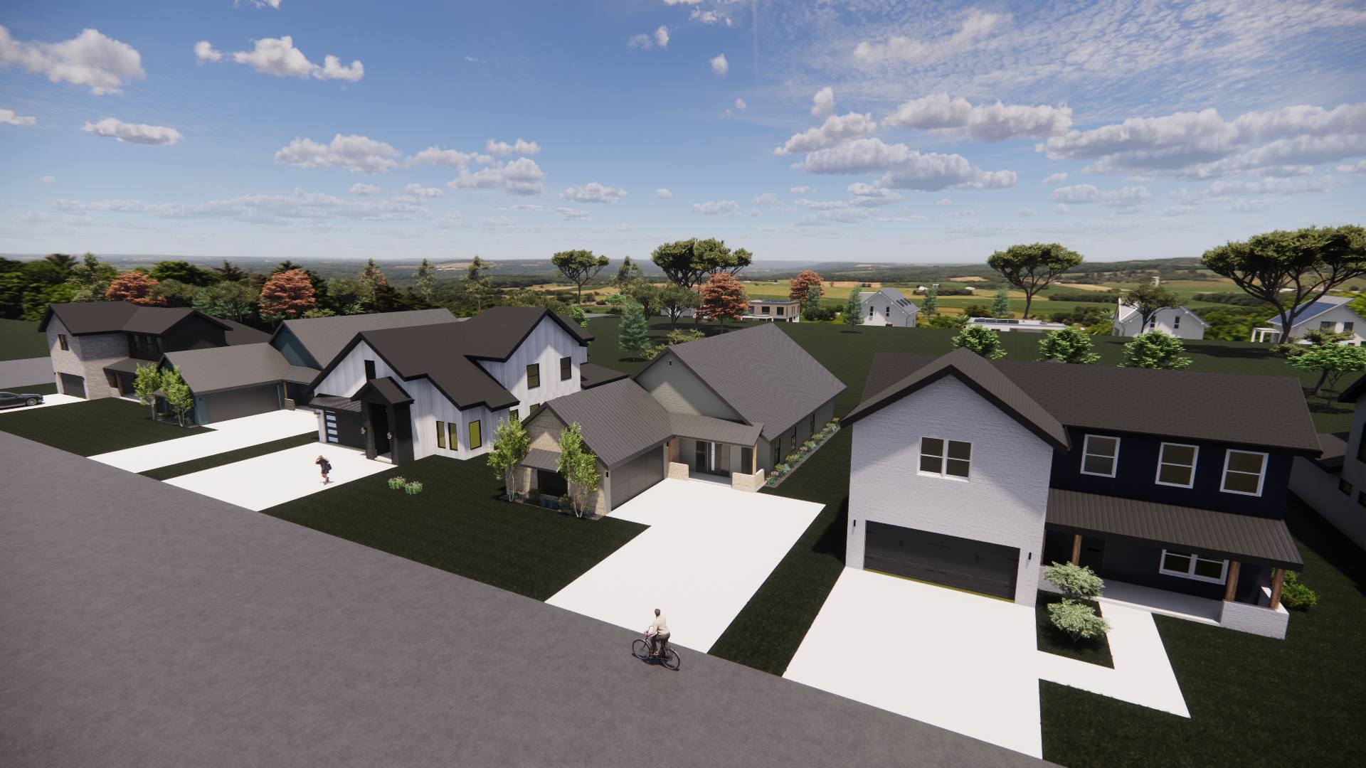 Quiet neighborhood with new homes in real estate Centerton AR