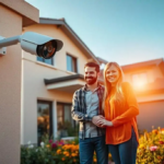 Happy-couple-with-security-camera-outside-new-homes-Centerton-AR-Huber-Place.jpg